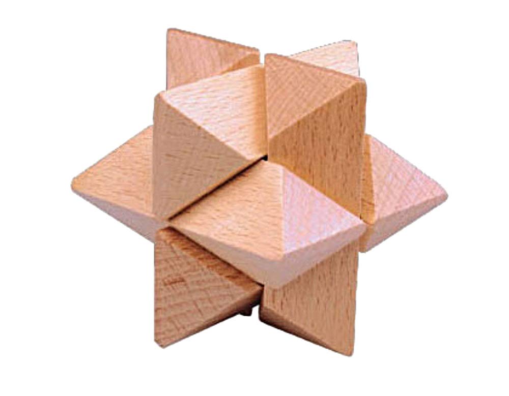 Doyusha Wooden 3D Puzzle, Blue Box of the Genius, Set of 6, 1 of Each