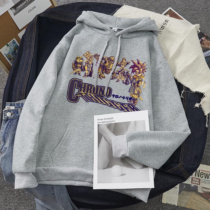 Chrono Trigger Printed Pullover Hoodies Sweatshirts  unisex Warrior with Sword Casual colorful Hooded Harajuku Oversized Hoodie