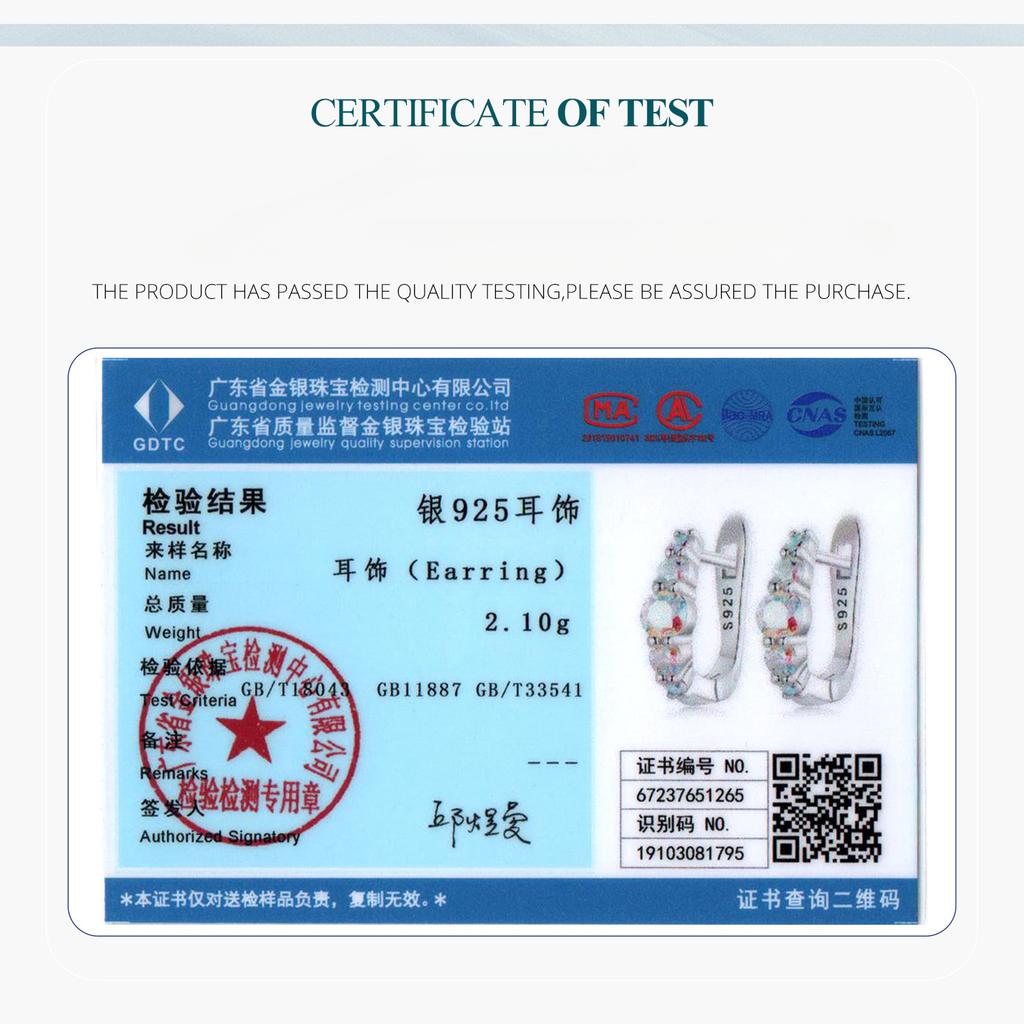 Premium Temperament Colorful Zircon Ear Buckle Women, Magic U-Shaped Earrings S925 Sterling Silver Earrings