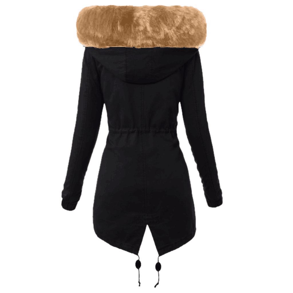 European & American Slim Hooded Cotton Jacket - Women's Autumn/Winter Warm Zipper Coat