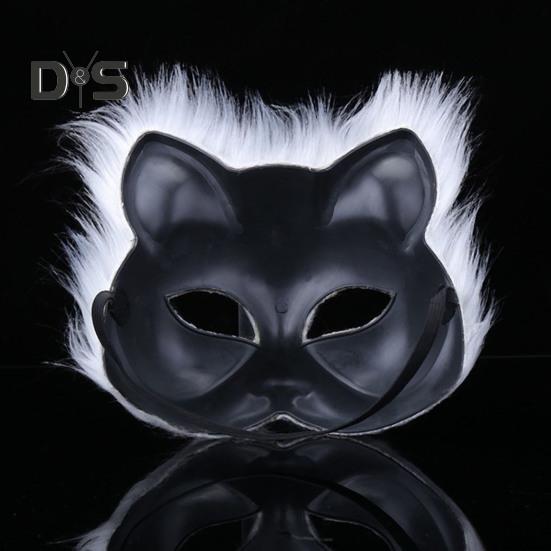 Fox Face Cushion Faux Fox Half Face Cushion with Tail Gloves Masquerade Halloween Cosplay Party Costume Accessory for Girls