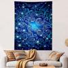 Blue Swirl Pattern with Sparkling Stars Patterned Tapestry Home Decor, Suitable for Bedroom and Living Room, Gift