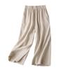 Women Casual Pants Wide Seven-minute Wide-legged Trousers Female Summer Thin Section Ladies Trousers Mother Large Size Women's Trousers