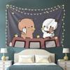 Peach And Goma Bubu Dudu Balloon Tapestry Wall Hanging Aesthetic Home Decor Tapestries for Living Room Bedroom