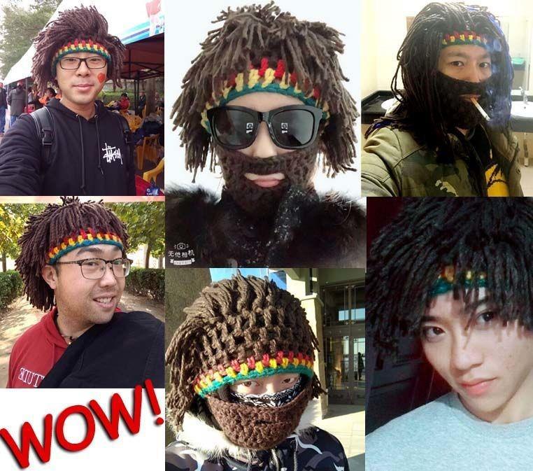 Trendy Unisex Knitted Dreadlock Wig Hat - Hip Hop Party Style