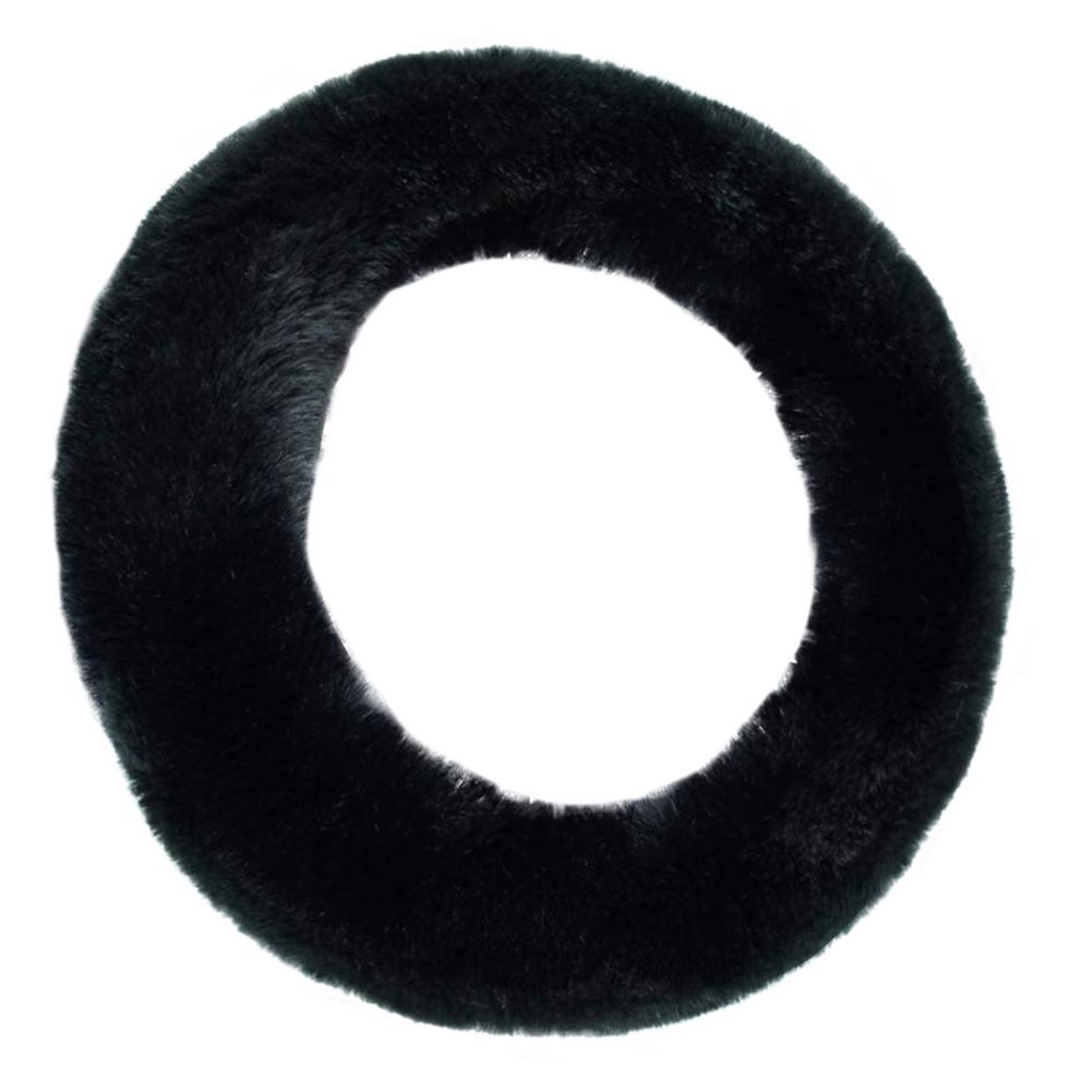 1Pcs Universal Car Steering Wheel Cover Plush Warm Fluffy Fuzzy Interior Accessories For Winter Women Girl Men Boy 35-43 Cm