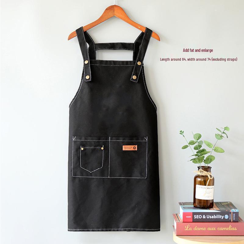 Custom Logo Canvas Apron for Advertising, Milk Tea, Nail Art, Kitchen, and Restaurant Use
