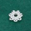 S925 Sterling Silver Flower Base Connector Bead for DIY Bracelet & Necklace