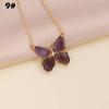 Butterfly Jewelry Multi-Colored Zircon Butterfly Necklace for Women Fashionable Clavicle Chain Pendant Necklace for Women