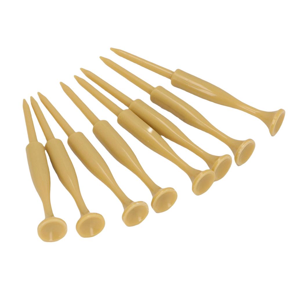 8 Stück Platzball-Tee Baseballschläger-Form Holzfarbe Robust Leichter Kunststoff Platzballhalter