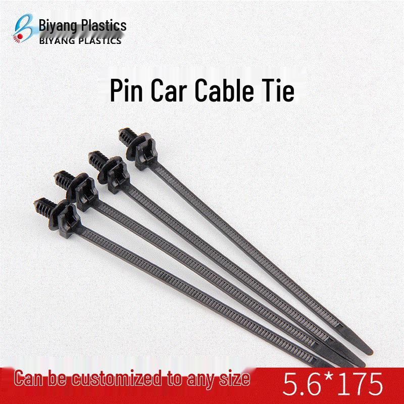 

Cypress Black Нестаріючий Пластиковий Затискач для Автомобільного Кабелю Вставного Типу з Фіксацією Різьбовим Отвором