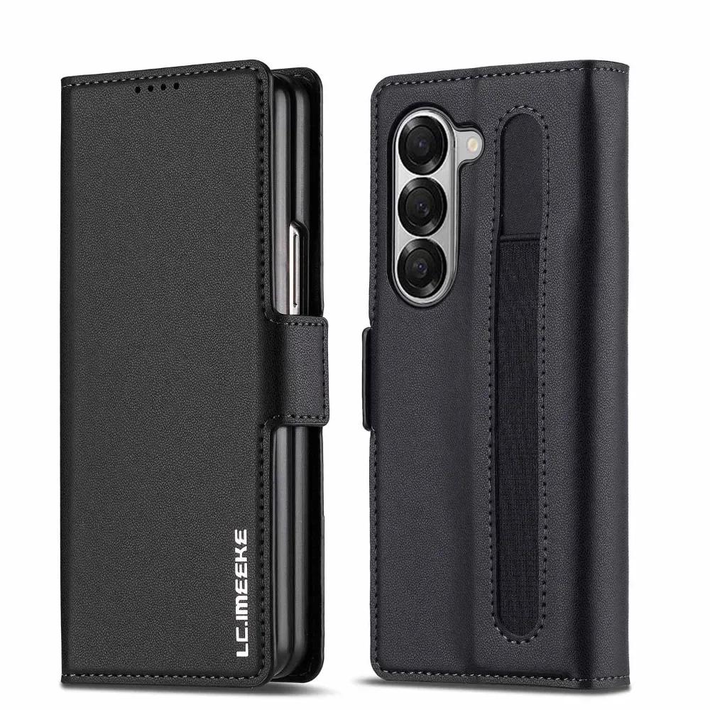 Business Leder Handyhülle für Samsung Z Fold 7 6 5 4 3 fold6 fold5 fold4 Fold3 5G mit Stifthalter Geldbörse Kartenfach Klapphülle