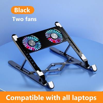 Base Stand Laptop Cooler Foldable Laptop Cooling Pad Portable Adjustable Suporte Para Notebook for 11 Inch with 2/4 Fans