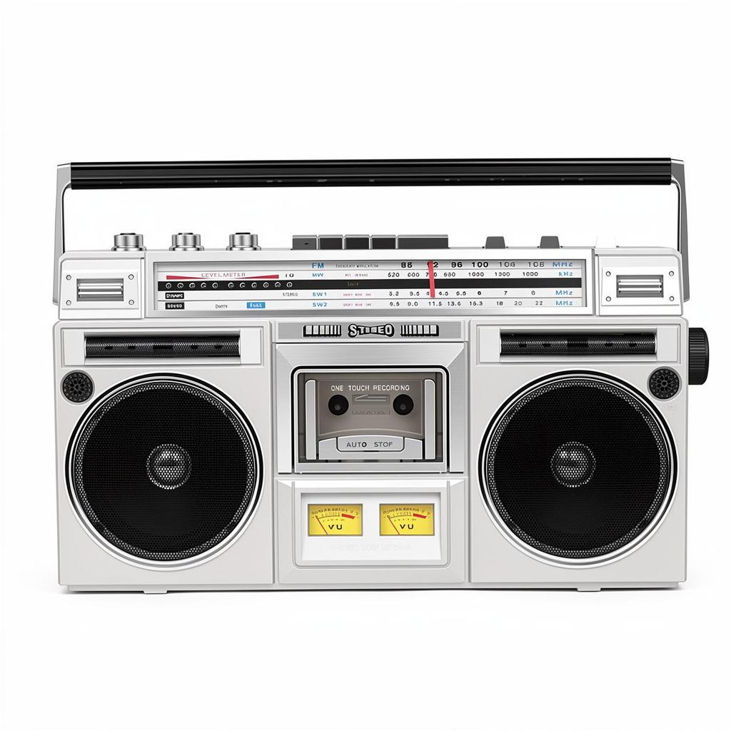Retro Bluetooth Cassette Player with Stereo Speakers and FM Radio