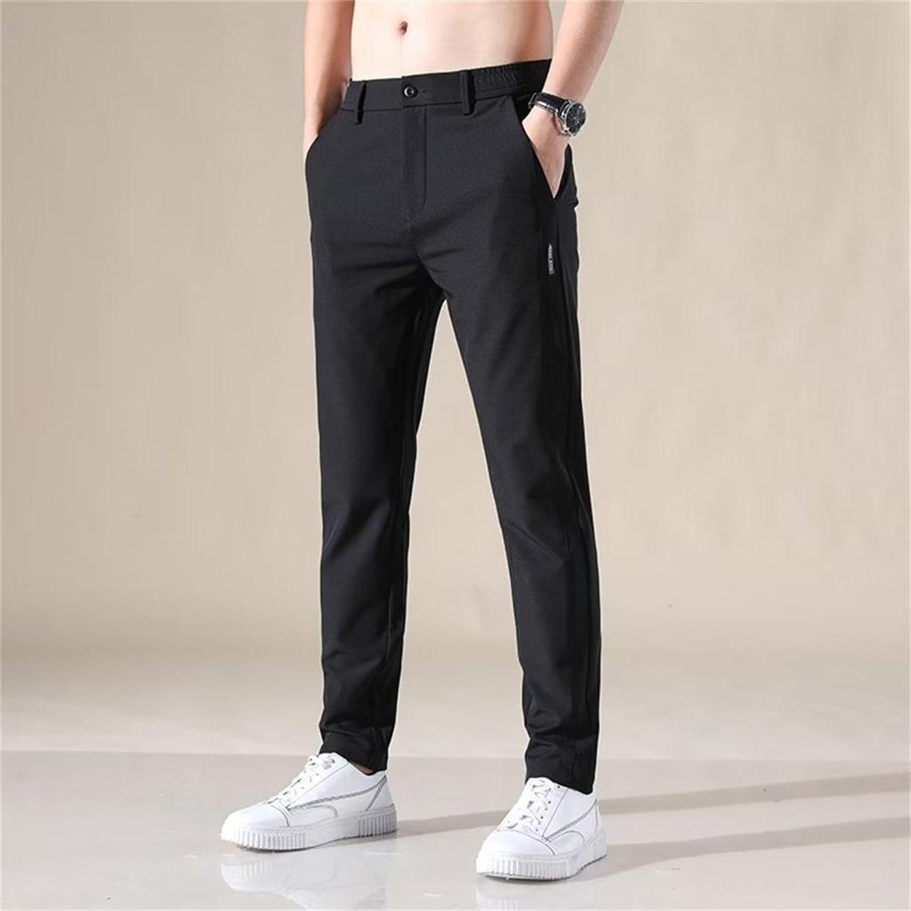 Men's Quick-Dry Ice Silk Loose Straight Summer Pants