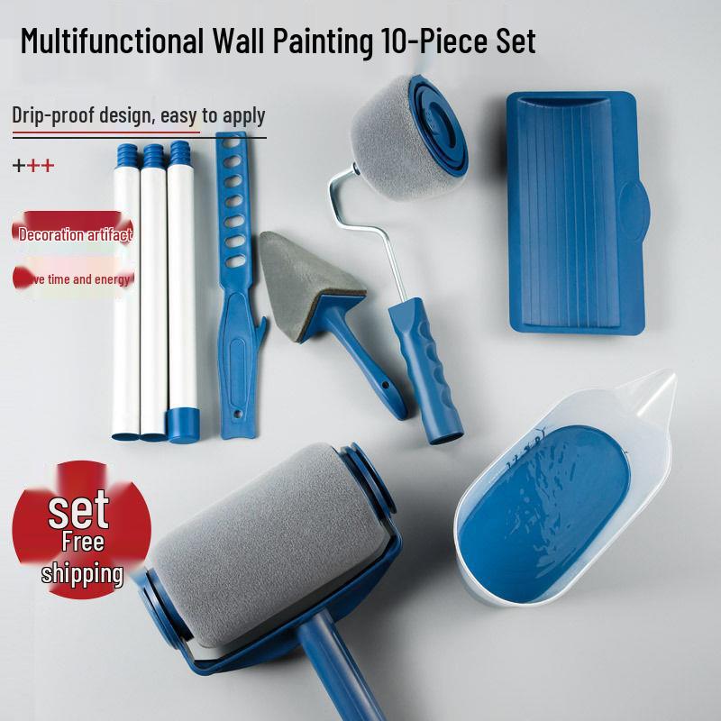 German Wall Painting Kit: Self-Priming Roller with Telescopic Pole for Latex Paint