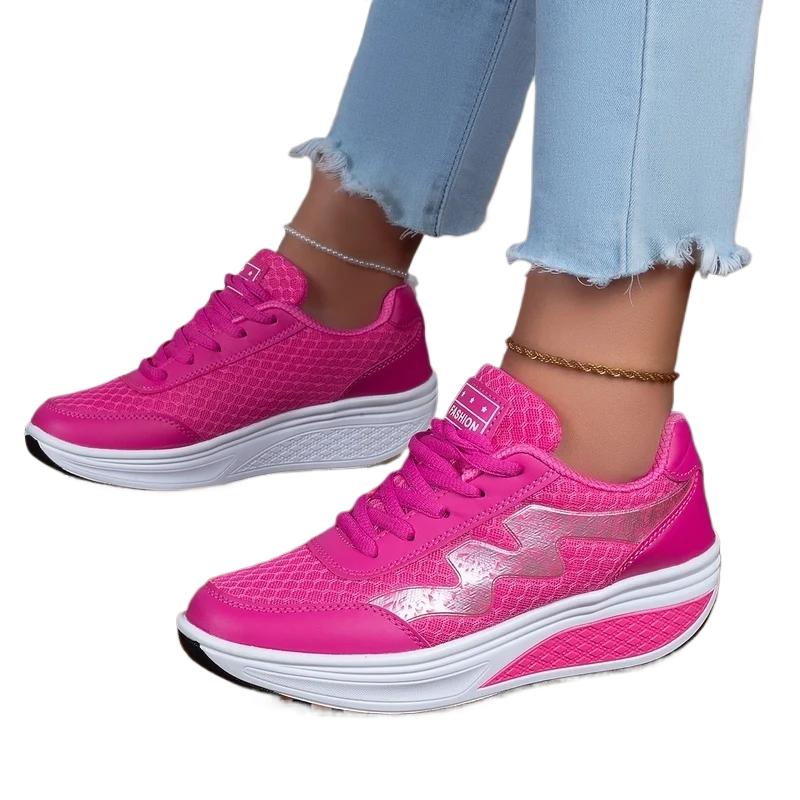 Women's Outdoor Spring Summer Platform Single Sport Shoes Casual Shoes Breathable Mesh Inner Synthetic Uppers PU Insoles