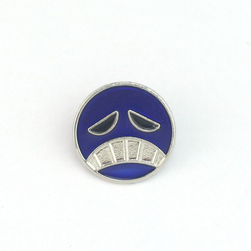 One Piece Devil Fruit Brooch - Ace Flame & Rubber Fruit Badge Jewelry