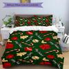 3-teiliges Weihnachts-Feiertags-Bettwäsche-Set mit „Frohe Weihnachten!“""" Design, Enthält eine Bettdecke und zwei Kissenbezüge""" (Kein Kern)