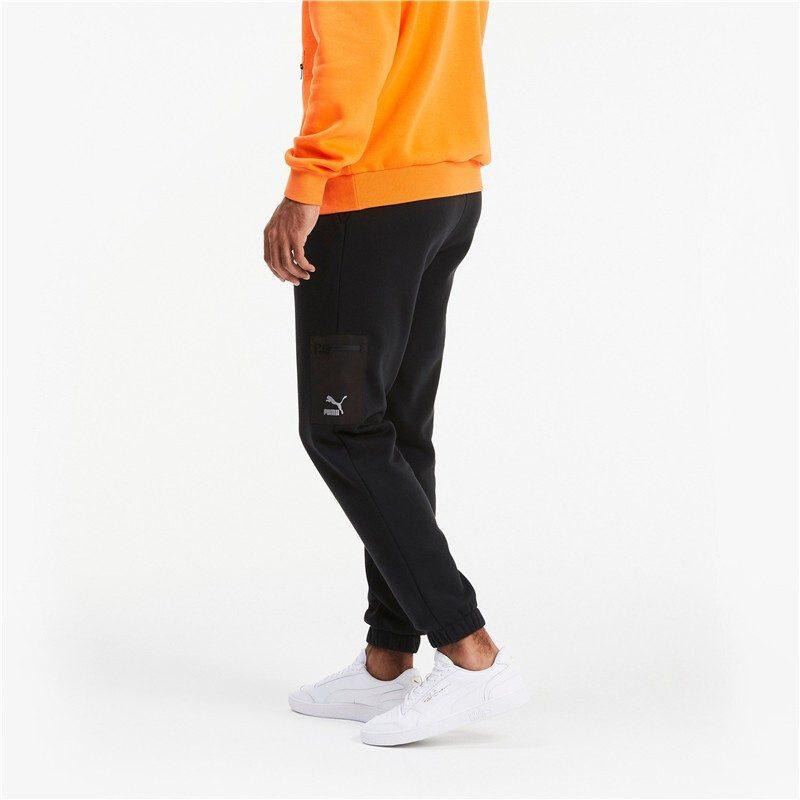 Puma Knitted Sweatpants Men's Black Thickened Cuffed Pants 530297-01