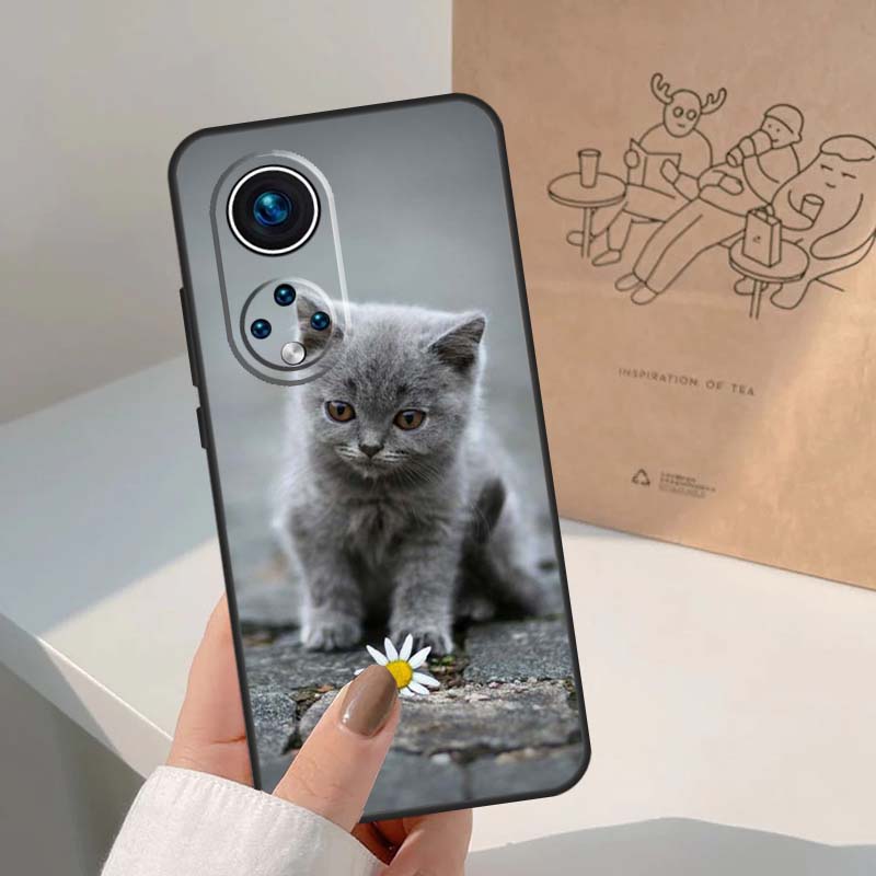 Beautiful Grey British Shorthair Cat For Honor Magic 8 Pro 5 6 7 Lite Case For Honor Win RT 200 400 50 70 90 X8b X9a X9b X9c X9d