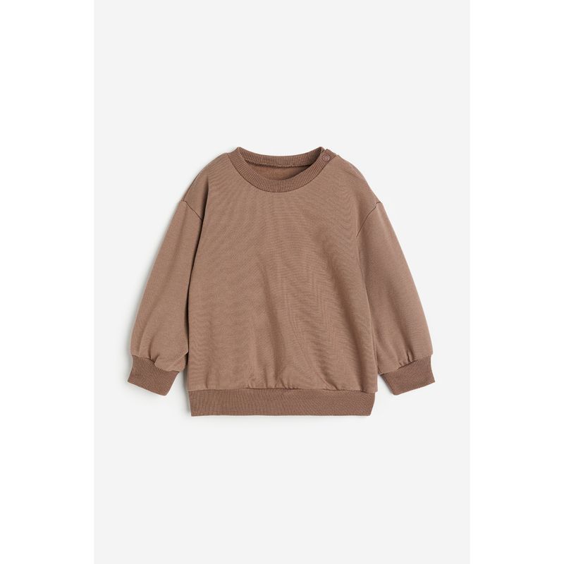 

HM Children s Clothing Baby Girl Toddler Sweatshirt Casual Western Style Cotton Pullover Long Sleeve Top 0579010 Brown 66/48