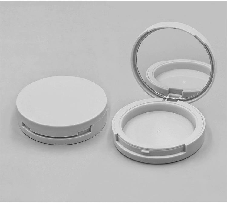 59mm Universal Empty Compact with Mirror, Single Layer Case for False Lashes or Powder Foundation, Refillable