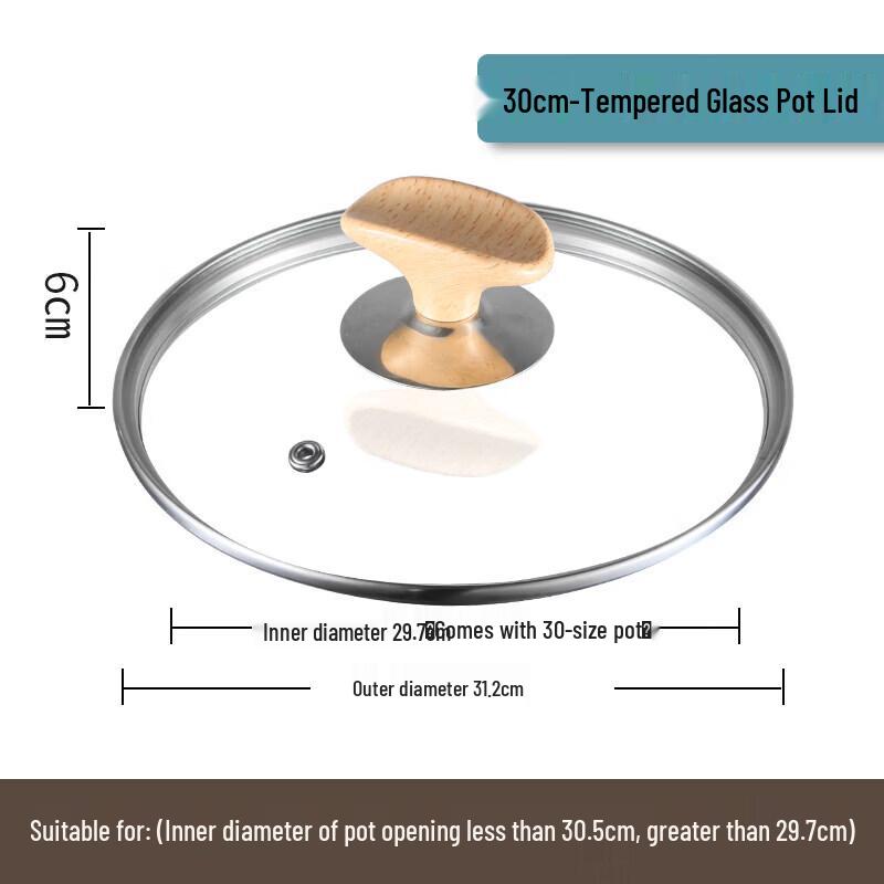 Qivei Stainless Steel & Glass Visible Pot Lid