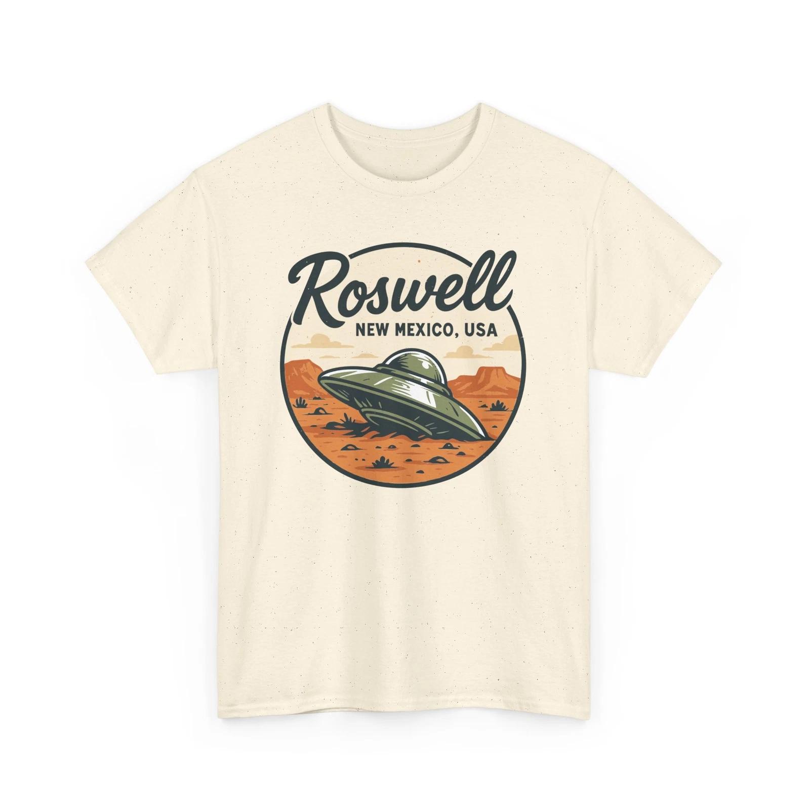 Roswell New Mexico - Vintage Faux Souvenir UFO Alien Funny Graphic Cotton Tee S
