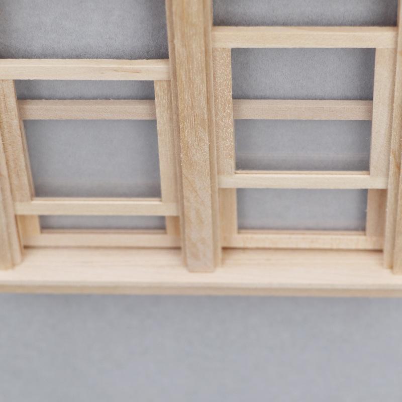 1/12 Maßstab Miniatur Holz Tür und Fenster Modell Ornament - DIY Miniatur Fotografie Requisiten - Saisonale Dekoration - Perfektes Geschenk