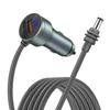 Three-Port Mini DC to Cigarette Lighter Car Charger with 5521 Extension Cord