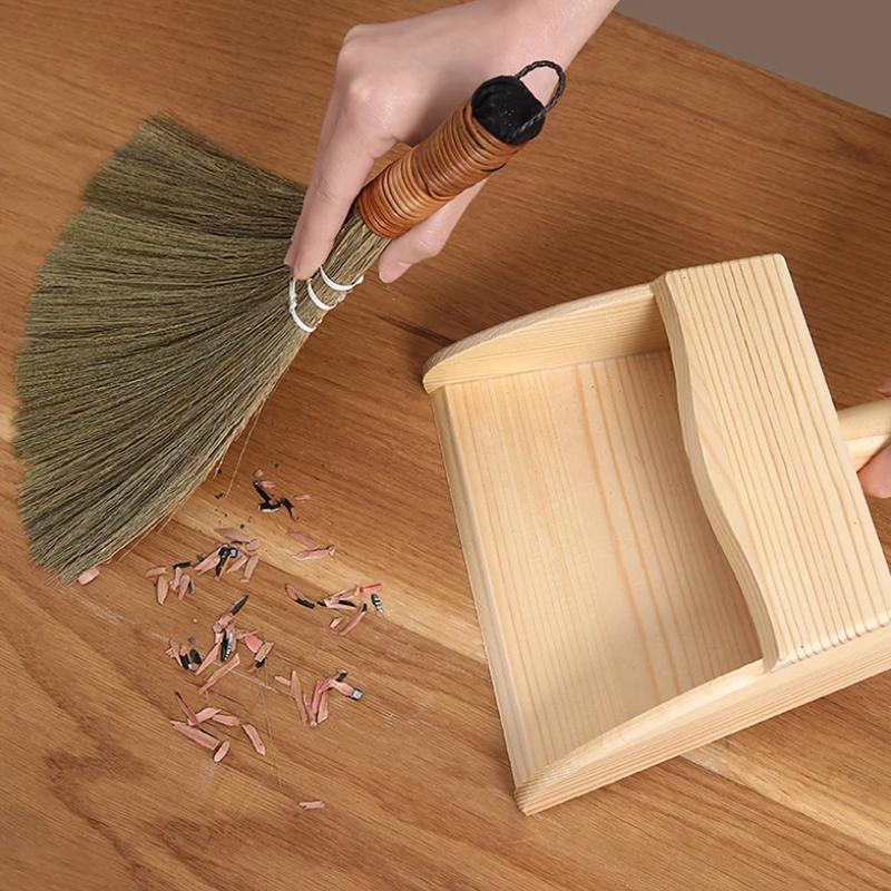 Kitchen Cleaning Broom Household Brooms Office Table Dust Brush Duster Straw Manual Miscanthus Tabletop Child Outdoor