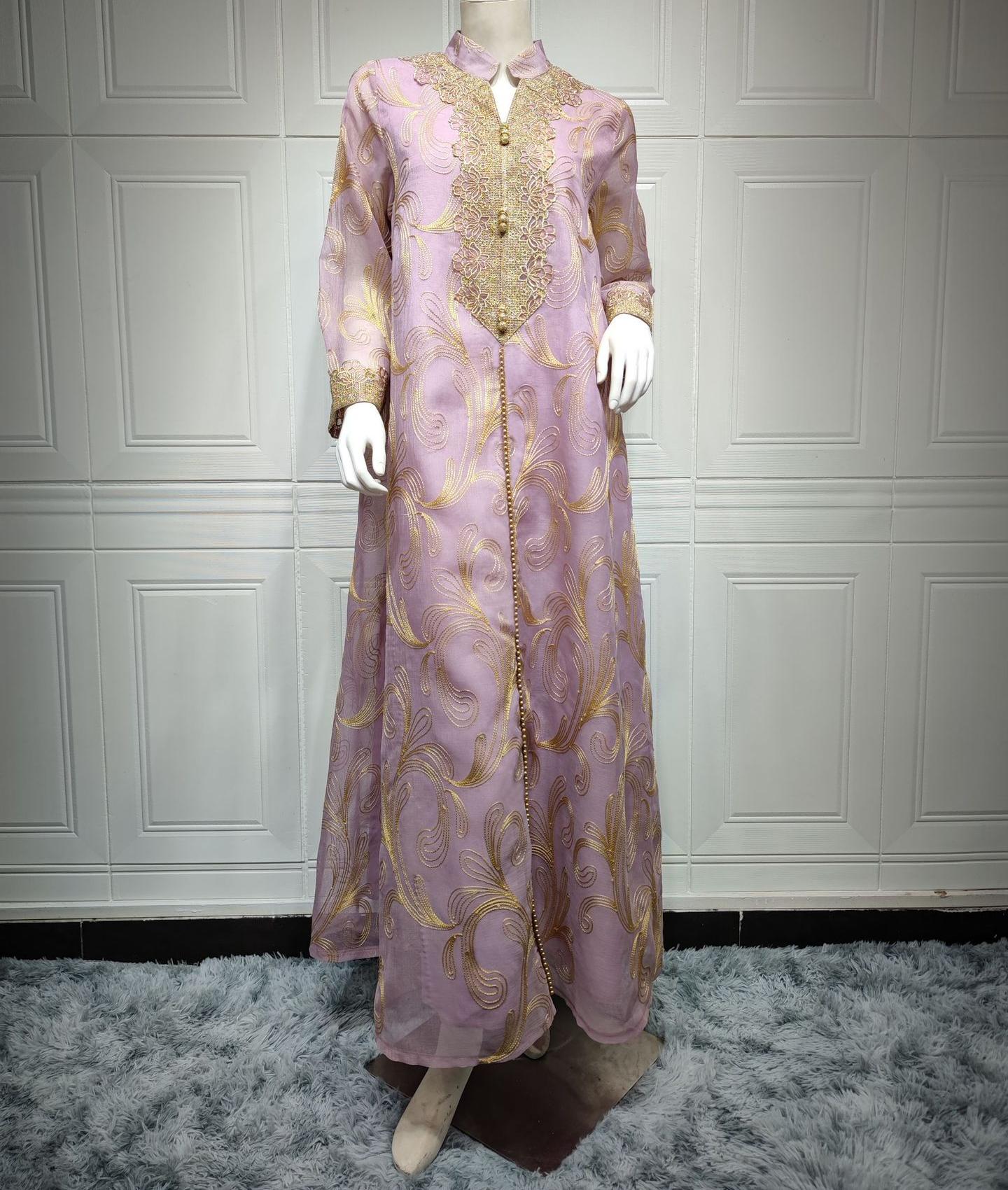 

Мусульманская женская Рамадан арабская абайя с длинным рукавом свободное платье XXL