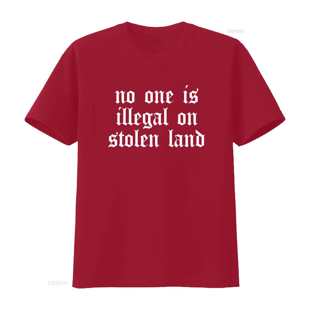 No One Is Illegal On Stolen Land Latina T Shirt BIPOC Lives Matter BLM Black Latinx Indigenous People  vintage Washed