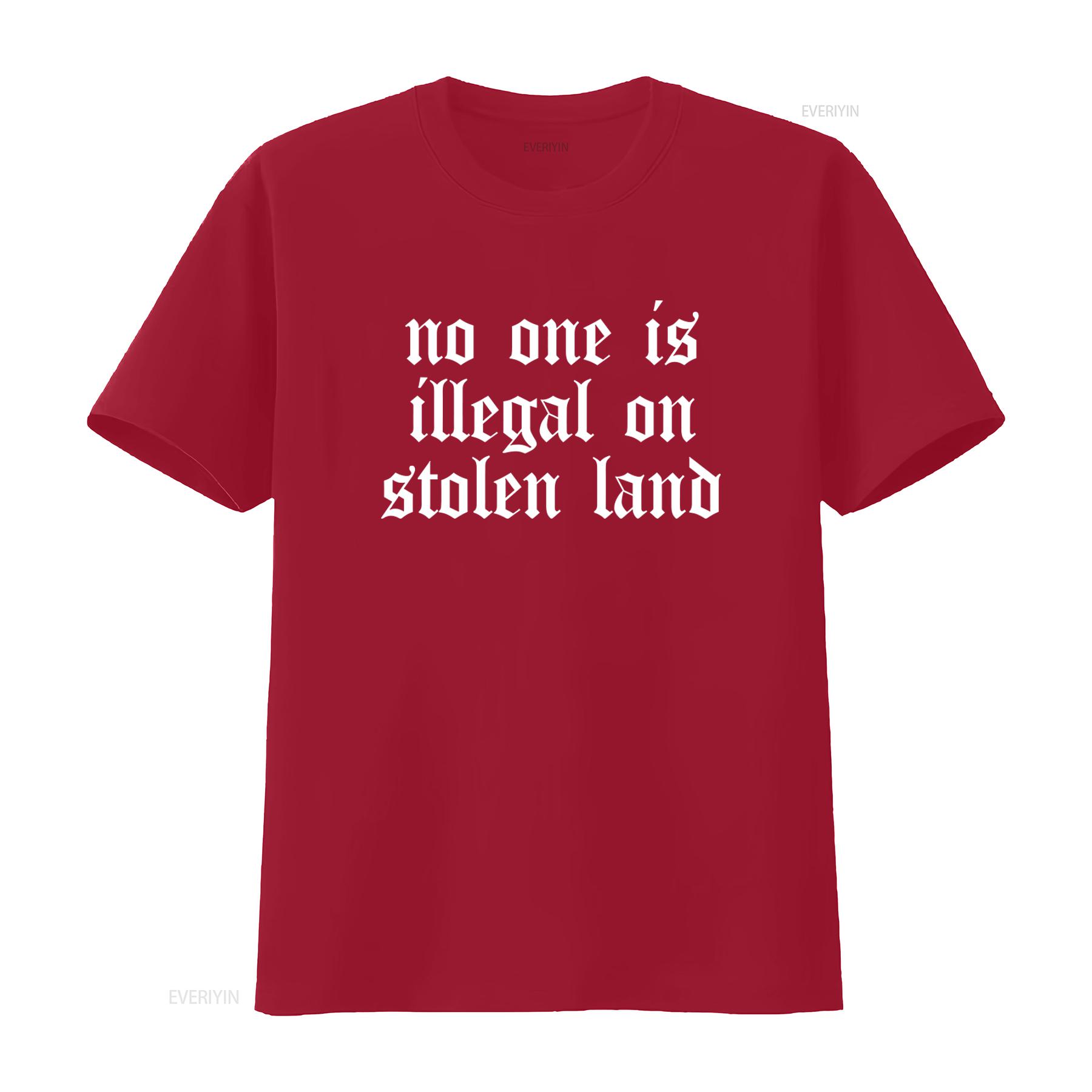 No One Is Illegal On Stolen Land Latina T Shirt BIPOC Lives Matter BLM Black Latinx Indigenous People  vintage Washed S