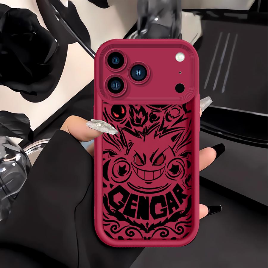 Pokemon Gengar Phone Cover Case for Apple iPhone 17 Pro Max 16 11 15 XS 14 Plus XR Air 13 Mini 16e 12