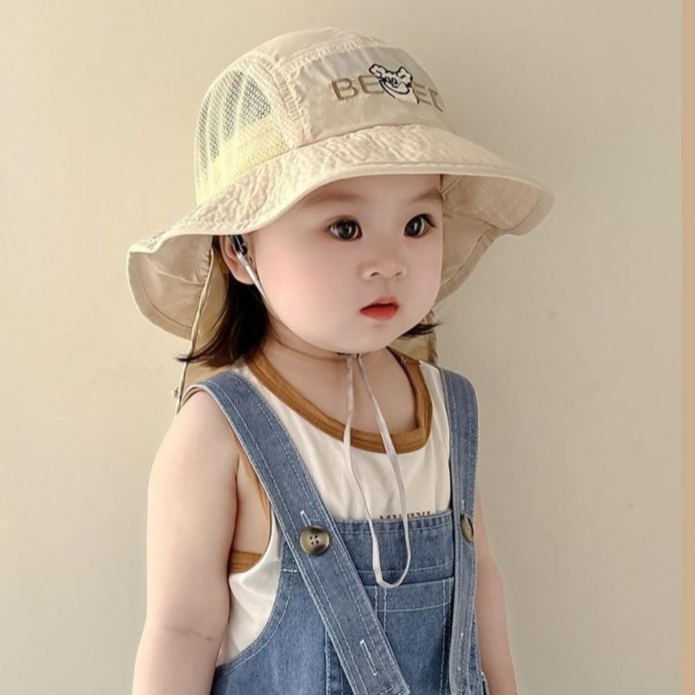 Adjustable Baby Bucket Hat Quick Drying Kids Sun Protection Cap Cute Children Fisherman Cap  Summer