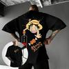 T-shirt Grafica Luffy Anime Oversize One Piece Uomo Donna Cotone Manica Corta Tee Streetwear 2026 Estate Nuovi Abiti Casual Y2k