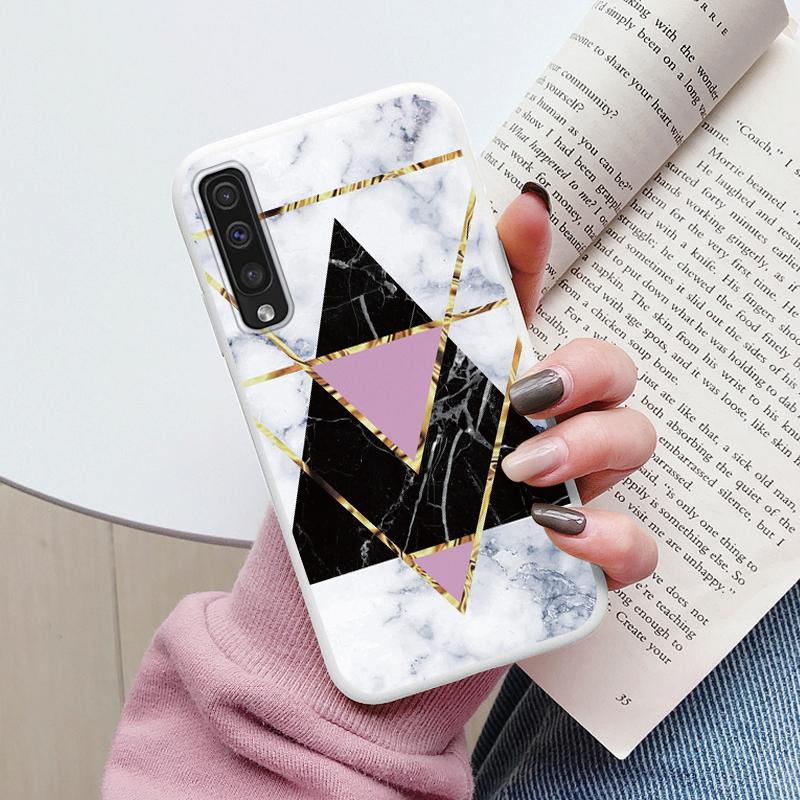 Case For Samsung Galaxy A50 A30S A50S A70 A51 A71 Cover Protective TPU Fundas Fashion Marble Stone Texture Coque Capa Silicone