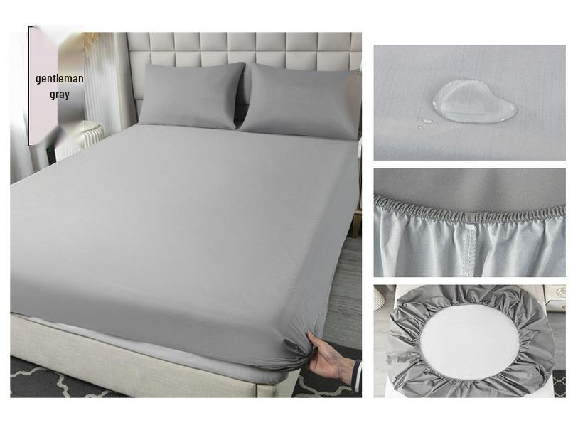 

Custom TPU Waterproof Breathable Mattress Protector - Double Layer Non-Slip White Fitted Sheet Incontinence Dust Cover 0.9*2.0m, Without Waterproof