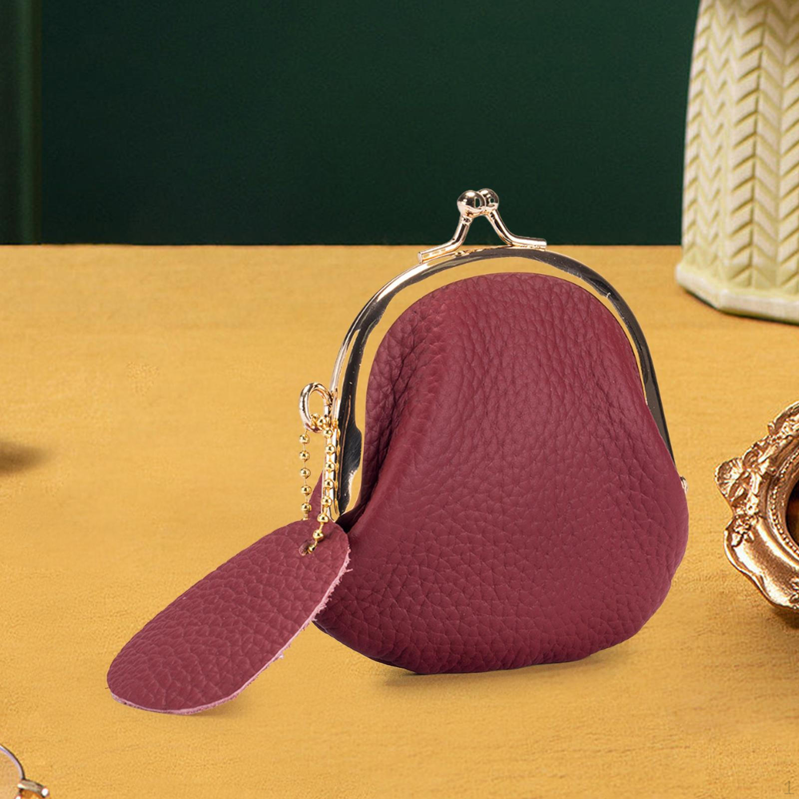 

Держатель для мелочи кошелек застежка застежка кошелек маленькие наушники женские с Kisslock красный