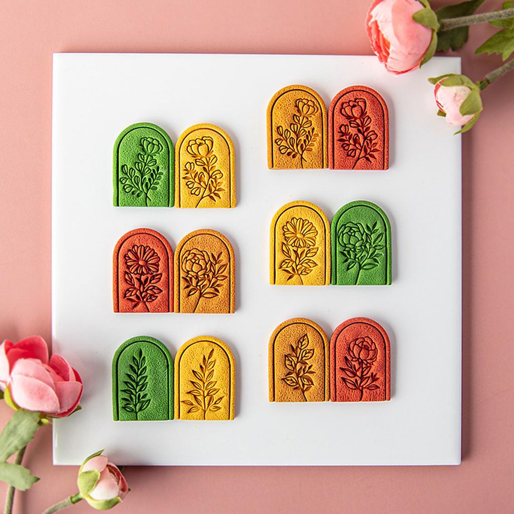 Soft Pottery Polymer Clay Cutter Pottery DIY French Earrings Flower Cutting Dies for Earring Jewelry Pendant Making