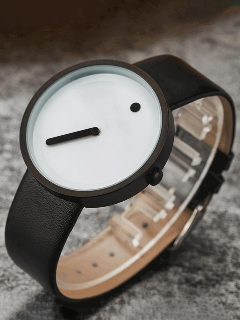 UTHAI CQ191 Simple Style Round Quartz Watch Creative Men's Watch Fashion Casual Leather Women's Watch Gift watchs