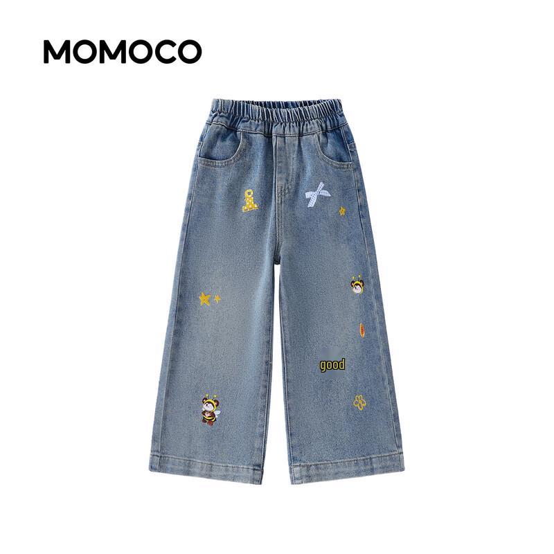 MOMOCO Garlic Bear Series Girls' Denim Jeans