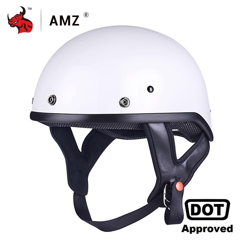 Color : 2 Motorcycle Helmet German Leather Vintage Casco Moto Motorcycle Open Face Retro Half Helmet Chopper Biker Pilot DOT Size S-XXL