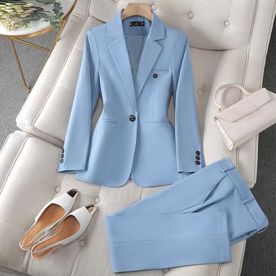 Set de costum de modă pentru femei, jachetă, pantaloni, ocazional