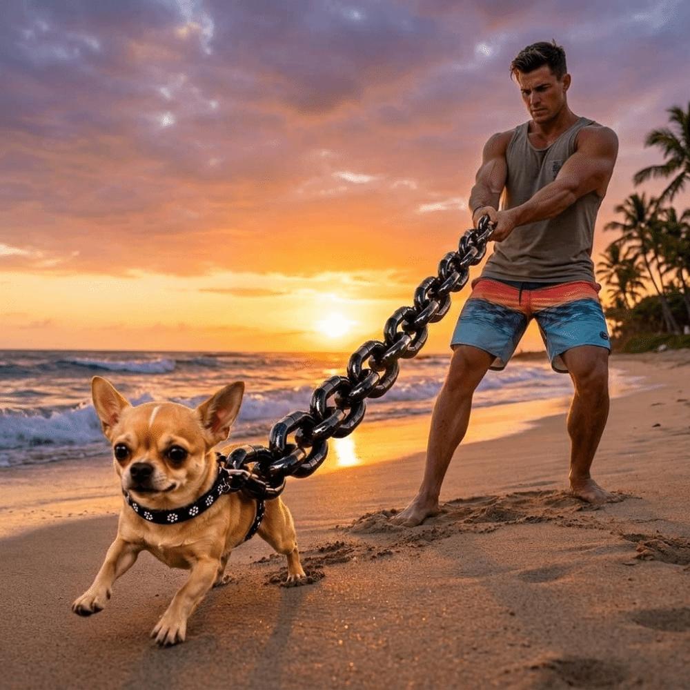 Lightweight Simulated Giant Chain Pet Leash Plastic Dog Traction Rope Halloween Props