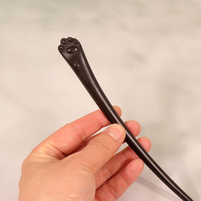 Exquisitely Carved Ebony & Sandalwood Hairpin - Ancient Chinese Style Accessory for Updos and Hanfu Headdress