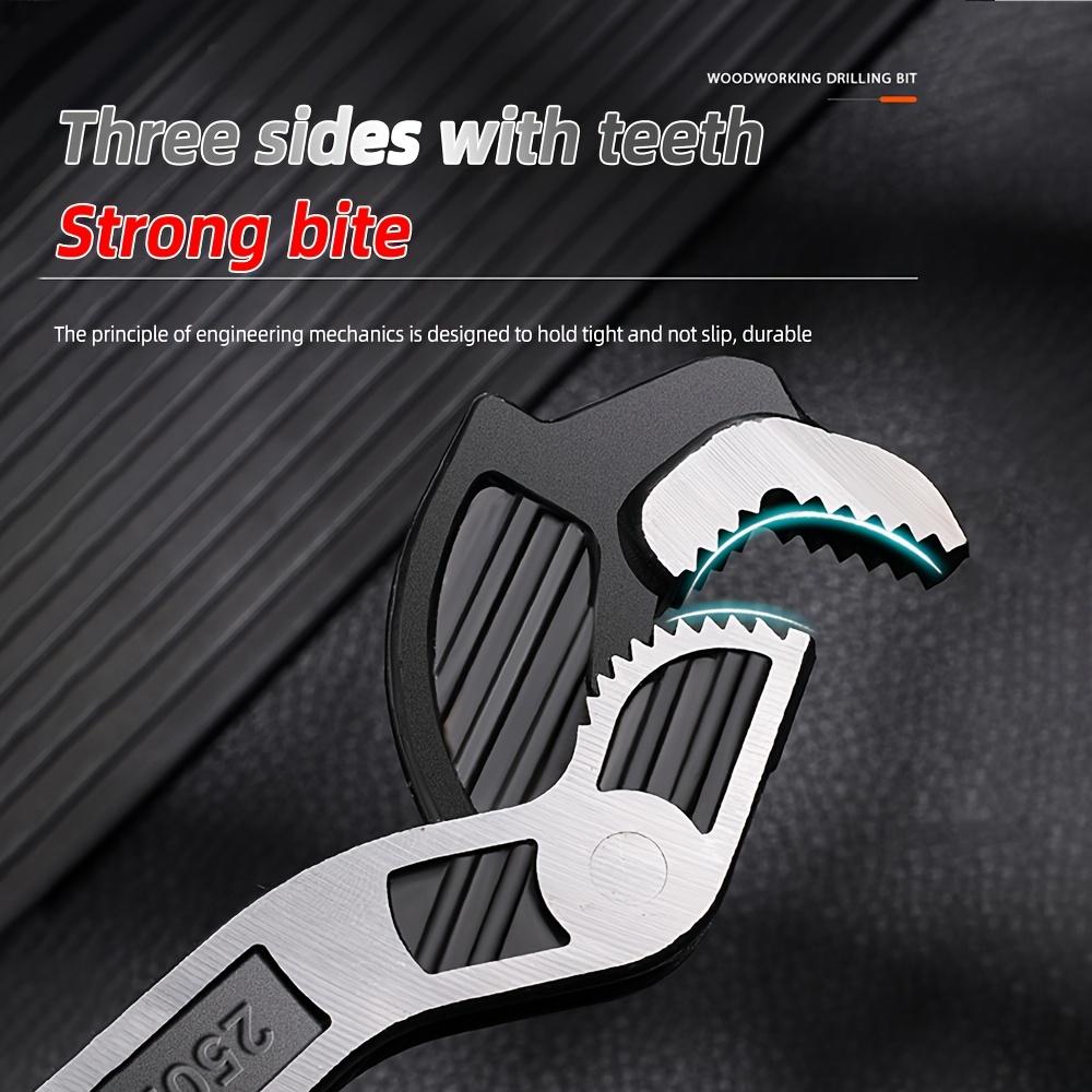 Multi-Purpose Self-Locking Wrench, Adjustable Pipe Wrench, 6 8 10 12 Inch Self-Locking Adjustable Wrench, Non-Slip Grip, Made of Chrome Vanadium Steel