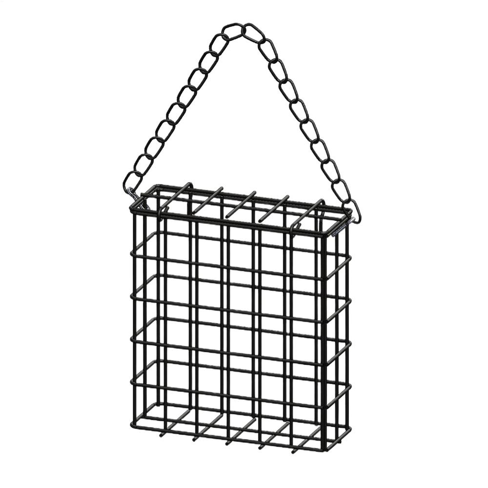 Black Square Bread Block Bird Feeder Outdoor Bird Food Device Metal Wire Suet Cage Feeder Bird Cage Quick Delivery